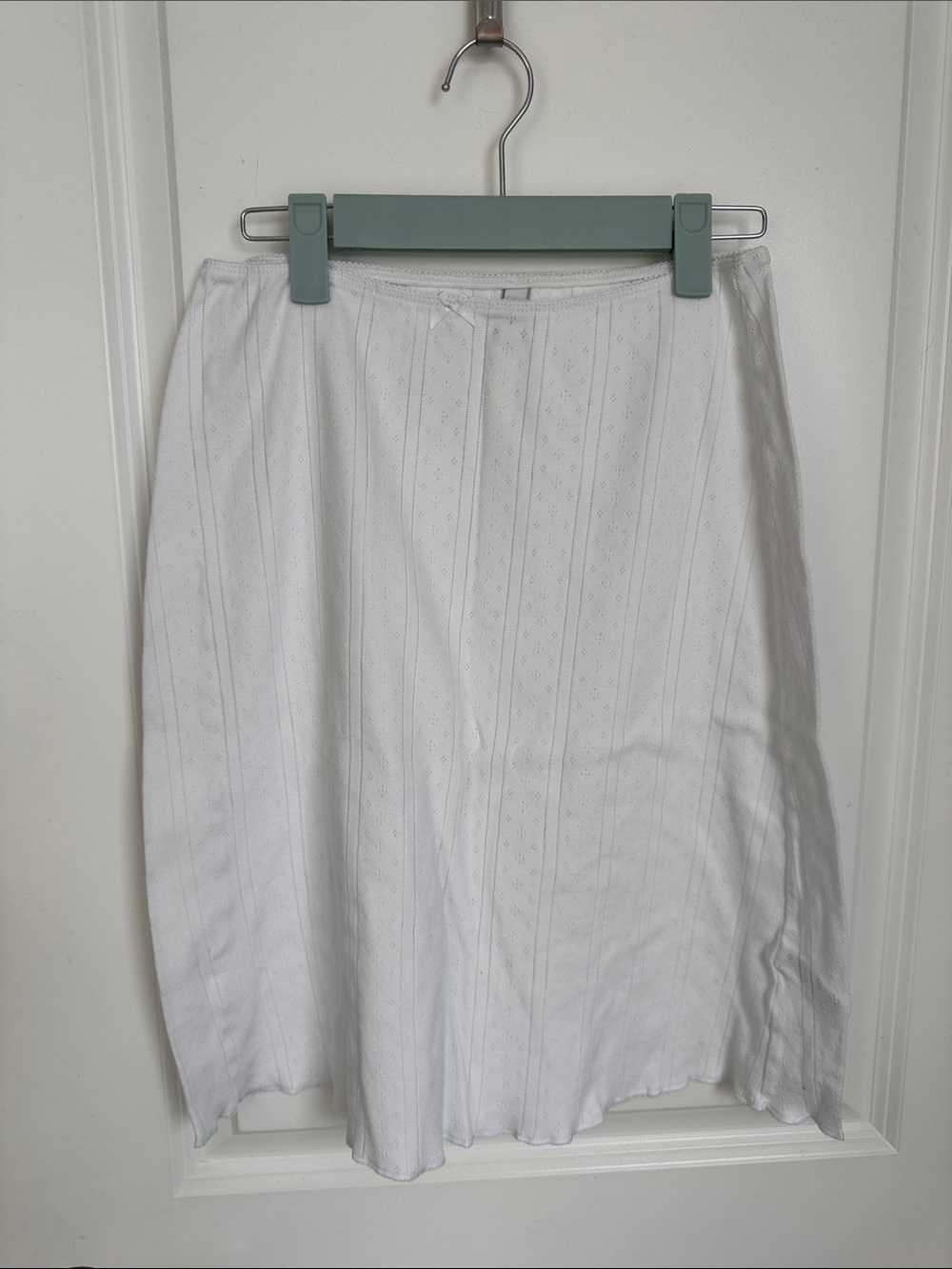Cou Cou Intimates The Slip Skirt: White Pointelle - White / M